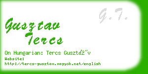 gusztav tercs business card